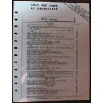 Kadett - Fiche Temps OPEL