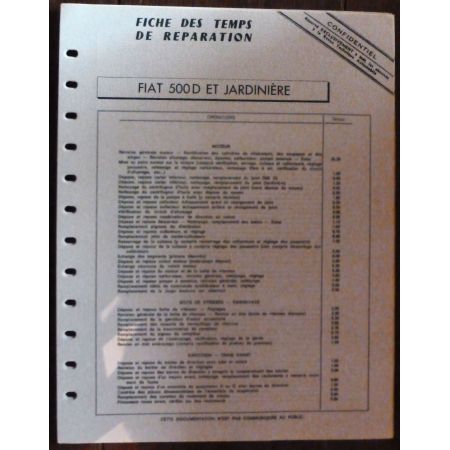 500D - Fiche Temps FIAT