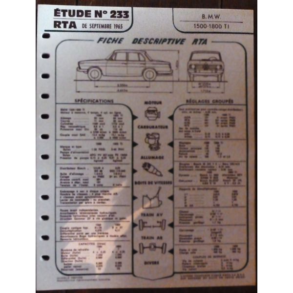 1500-01800 TI Fiche Technique Bmw