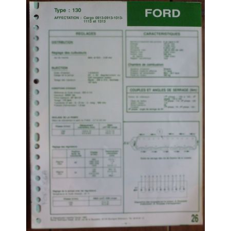 130 -  Fiche Technique Ford