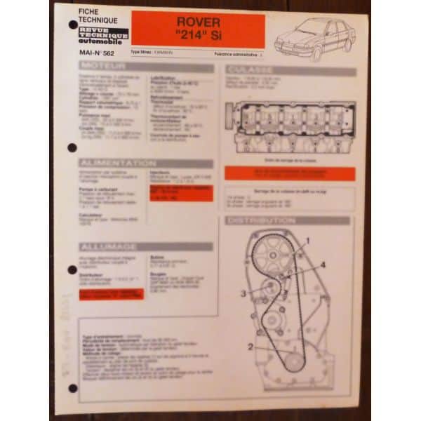 ROVER 214 SI

Type: XWMWHN

Ref : FTRTA-ROV-562