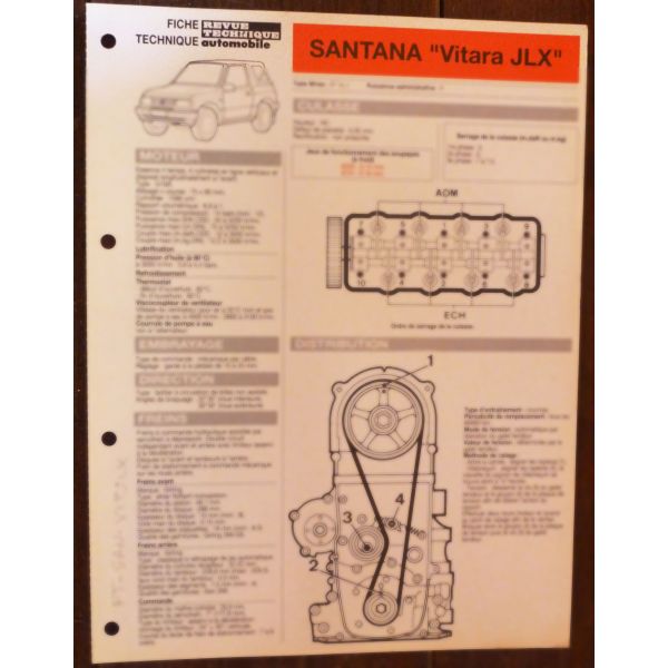 VITARA JLX -   Fiche Technique SANTANA