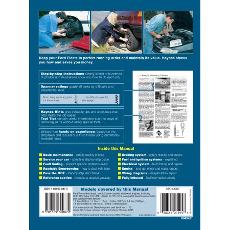Fiesta Petrol 89-95 Revue technique Haynes FORD Anglais