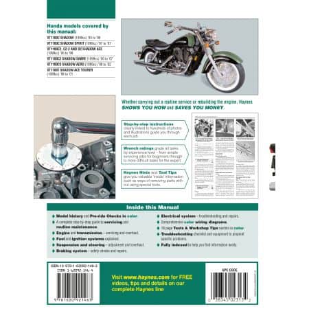 VT1100 Shadow 85-07 Revue technique Haynes HONDA Anglais