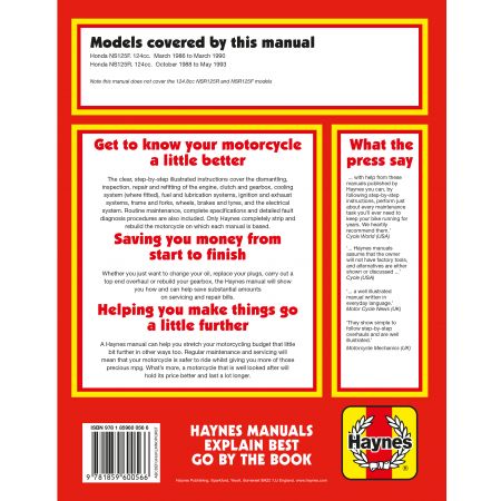 NS125 86-93 Revue technique Haynes HONDA Anglais