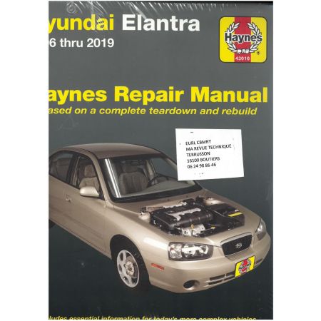 Elantra 96-13 Revue technique Haynes HYUNDAI Anglais