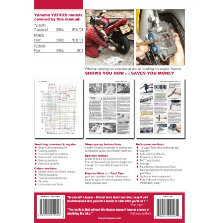 YZF600R Thundercat 96-03 Revue technique Haynes YAMAHA Anglais