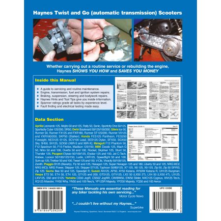 Twist and Go automatic transmission Scooters Revue HAYNES