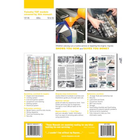 YZF-R6 03-05 Revue technique Haynes YAMAHA Anglais