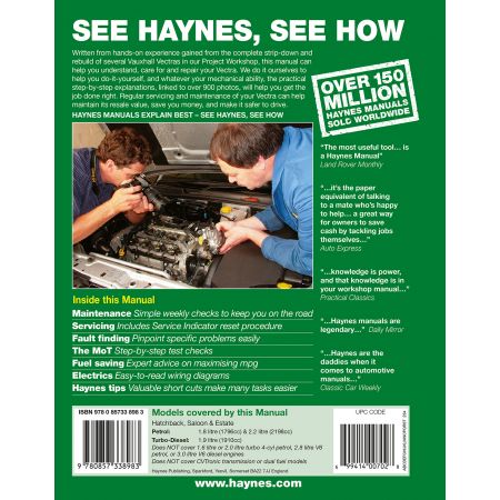 revue technique OPEL VAUXHALL Vectra 10/2005-10/2008