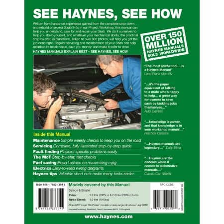 9-5 05-10  Revue Technique Haynes SAAB Anglais