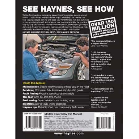 Mondeo 07-14 Revue technique Haynes FORD Anglais