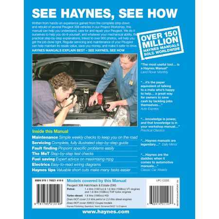 revue technique PEUGEOT 308 2007-2012