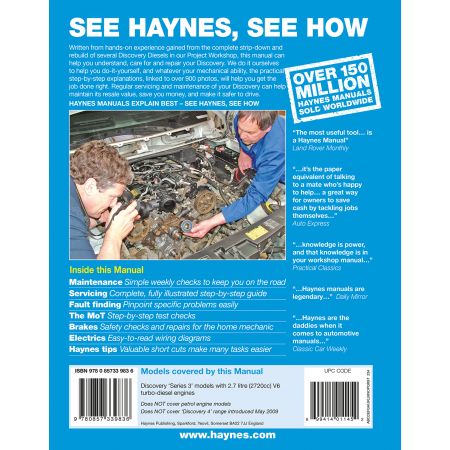Discovery III 04-09 Revue technique Haynes LAND-ROVER Anglais