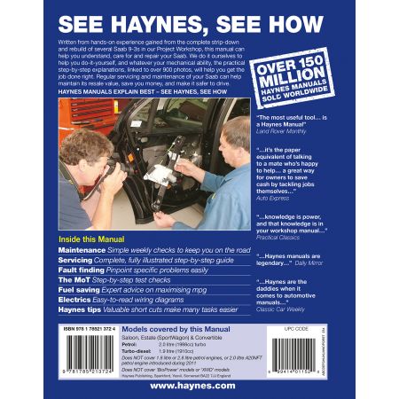 9-3 07-11  Revue Technique Haynes SAAB Anglais