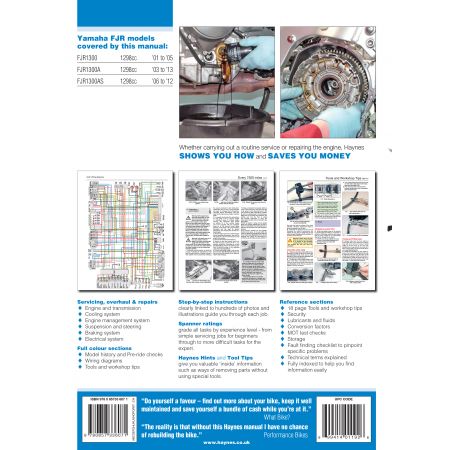 FJR 1300 01-13 Revue technique Haynes YAMAHA Anglais