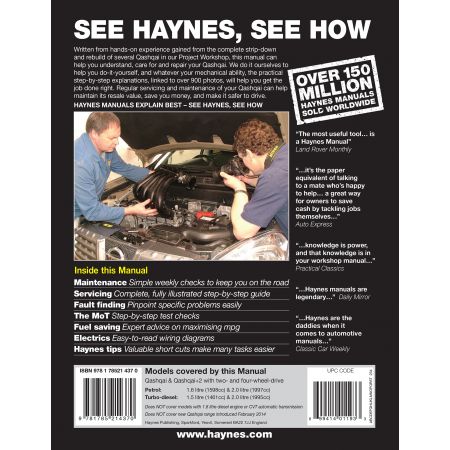 QASHQAI  07-14  Revue Technique Haynes NISSAN Anglais