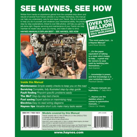 revue technique FORD Transit Diesel 2006-2013