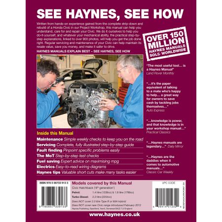 revue technique HONDA Civic 01/2006-2012