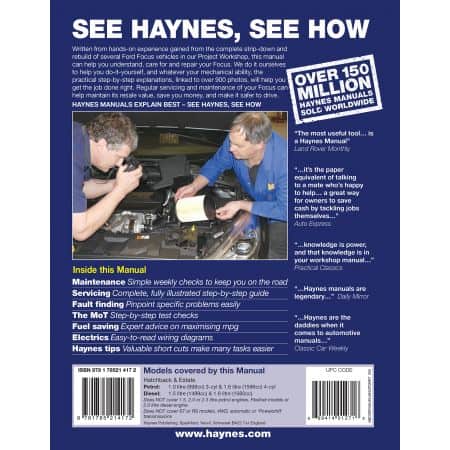 revue technique FORD Focus Oct 2014 - 2018