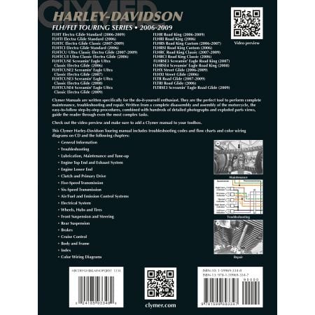 FLH/FLT Touring 06-09 Revue technique Clymer HARLEY Anglais