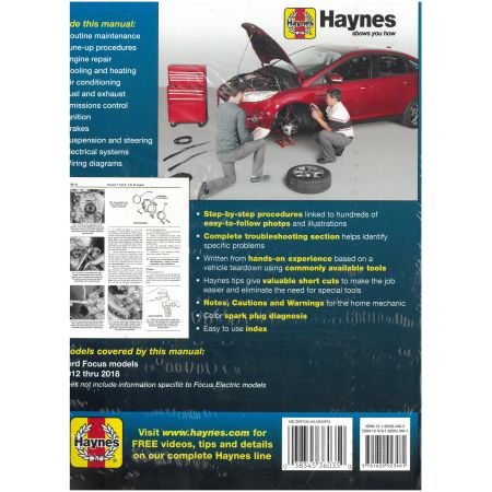 Focus 12-18 Revue technique Haynes FORD Anglais