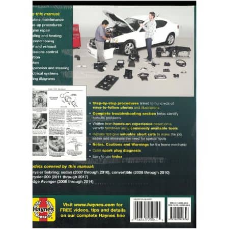 Sebring 200 07-17 Revue technique Haynes CHRYSLER Anglais