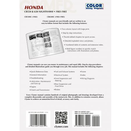 CB 550 & 650 83-85 Revue technique Clymer HONDA Anglais