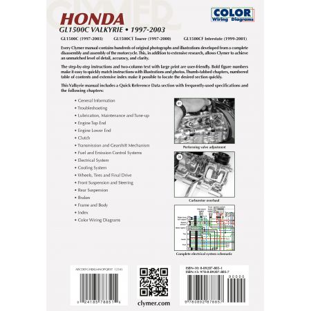GL1500C Valkyrie 97-03 Revue technique Clymer HONDA Anglais
