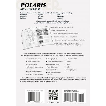 ATV 85-95 Revue technique Clymer POLARIS Anglais