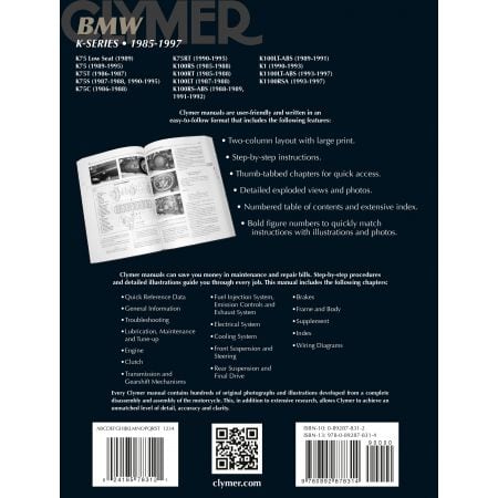 K-Series 85-97 Revue technique Clymer BMW Anglais