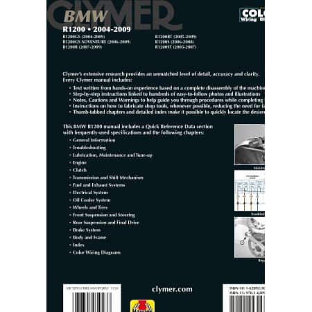 R1200 04-09 Revue technique Clymer BMW Anglais