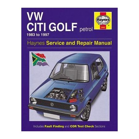 Citi Golf - South Africa - Revue technique Haynes VW Anglais
