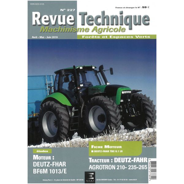 Agrotron - Revue Technique Agricole Deutz-Fahr
