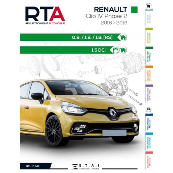 revue technique RENAULT Clio IV Ph.2 de 2016 à 2019  1.5 DCi de 75cv et 90cv