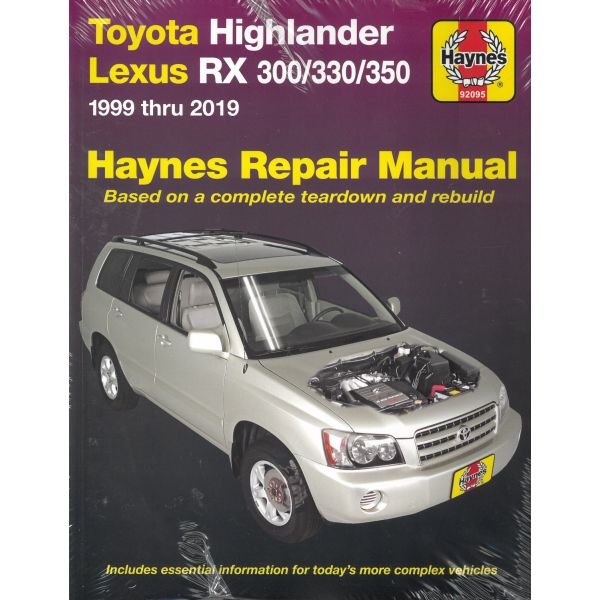 Highlander RX 3xx 99-19 Revue Technique Haynes TOYOTA LEXUS Anglais