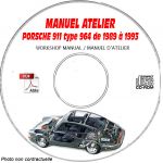 PORSCHE 911 Type 964 depuis 1995  Type : 964    CARRERA 2 et 4  Manuel d'Atelier sur CD-ROM Anglais