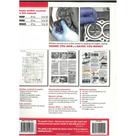 CB500F/X CBR500R 13-15 Revue technique Haynes HONDA Anglais