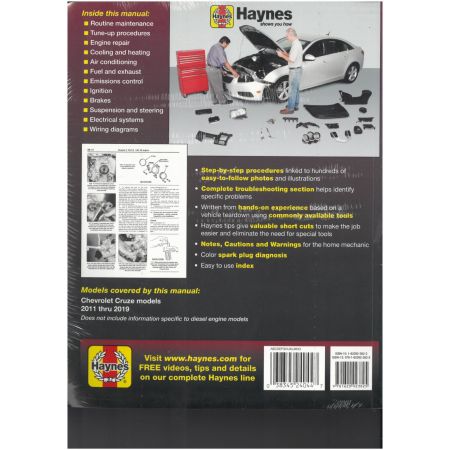 Cruze 11-15  Revue technique Haynes CHEVROLET Anglais