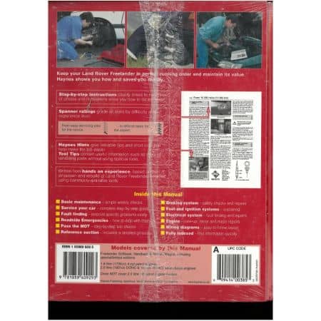 LAND ROVER FREELANDER 97-02 - Revue Technique Haynes LAND ROVER Anglais