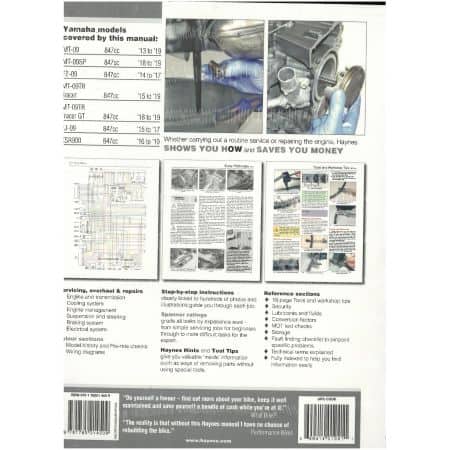 MT09-FZ9-Tracer-FJ09-XSR900 13-19 - Revue technique Haynes HONDA Anglais