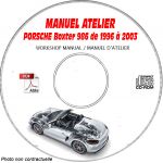 PORSCHE BOXSTER et S de 1996 à 2003  Type : 986  Manuel d'Atelier sur CD-ROM Anglais