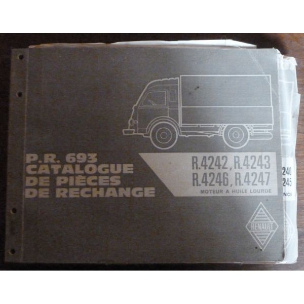 RENAULT PR 693  R4242 - R4243 - R4246 - R4547  CP-REN-PR693 - Catalogue Pièces