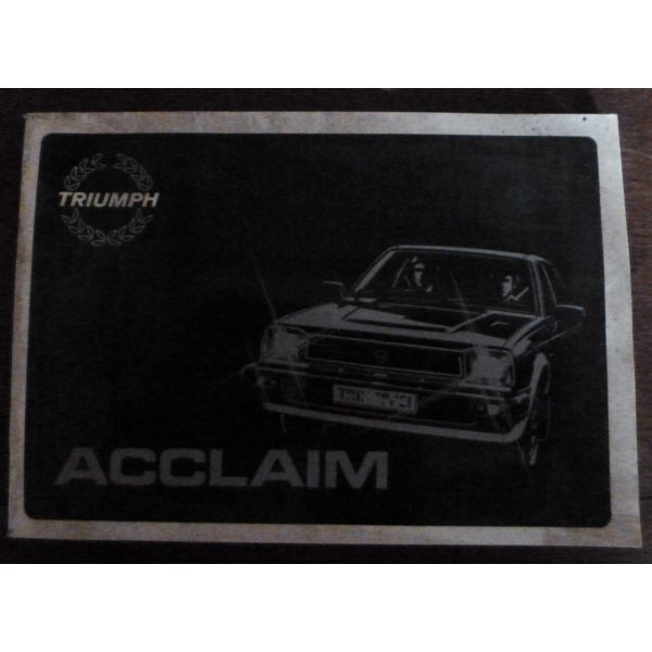 Acclaim 2Ed-  Manuel Utilisateur TRIUMPH