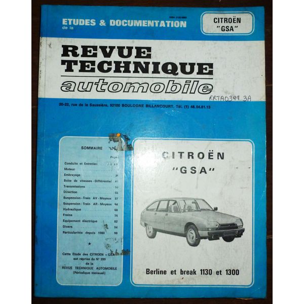 GSA Revue Technique Citroen