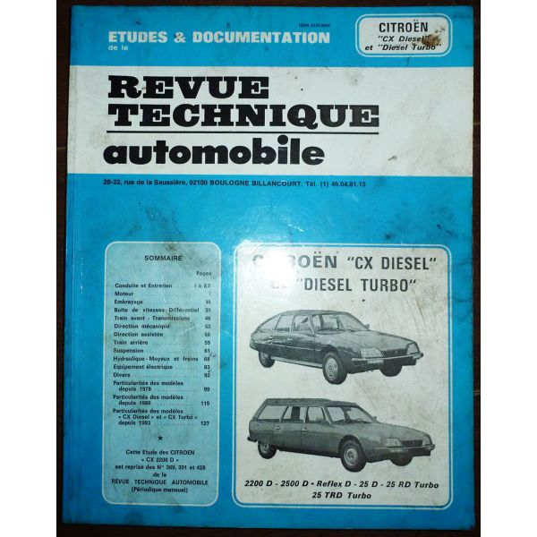 CX 2200 2500 D Revue Technique Citroen