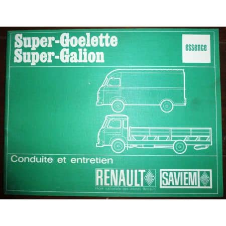 RENAULT SUPER GALION & SUPER GOELETTE  ME-REN-SGOELETTE - Manuel Entretien