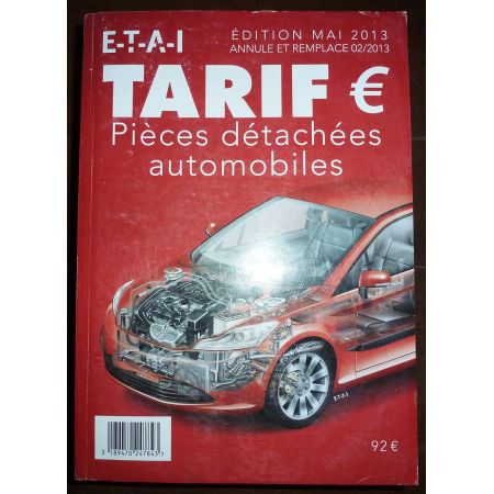 Catalogue Tarifs Pièces détachées voitures  CT-PIECES-VL - Mai 2013