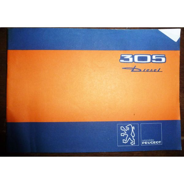 PEUGEOT 305 Diesel  A30 - D30 - T30  MU-PEU-305D - Manuel utilisateur