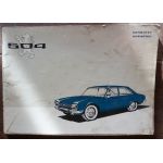 PEUGEOT 504  MU-PEU-504 - Manuel utilisateur